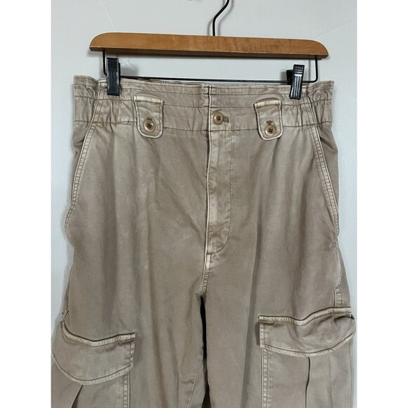 Banana Republic High Rose Straight Cargo Pants, Tan, Classic Camel Color Size 8P - Picture 1 of 10